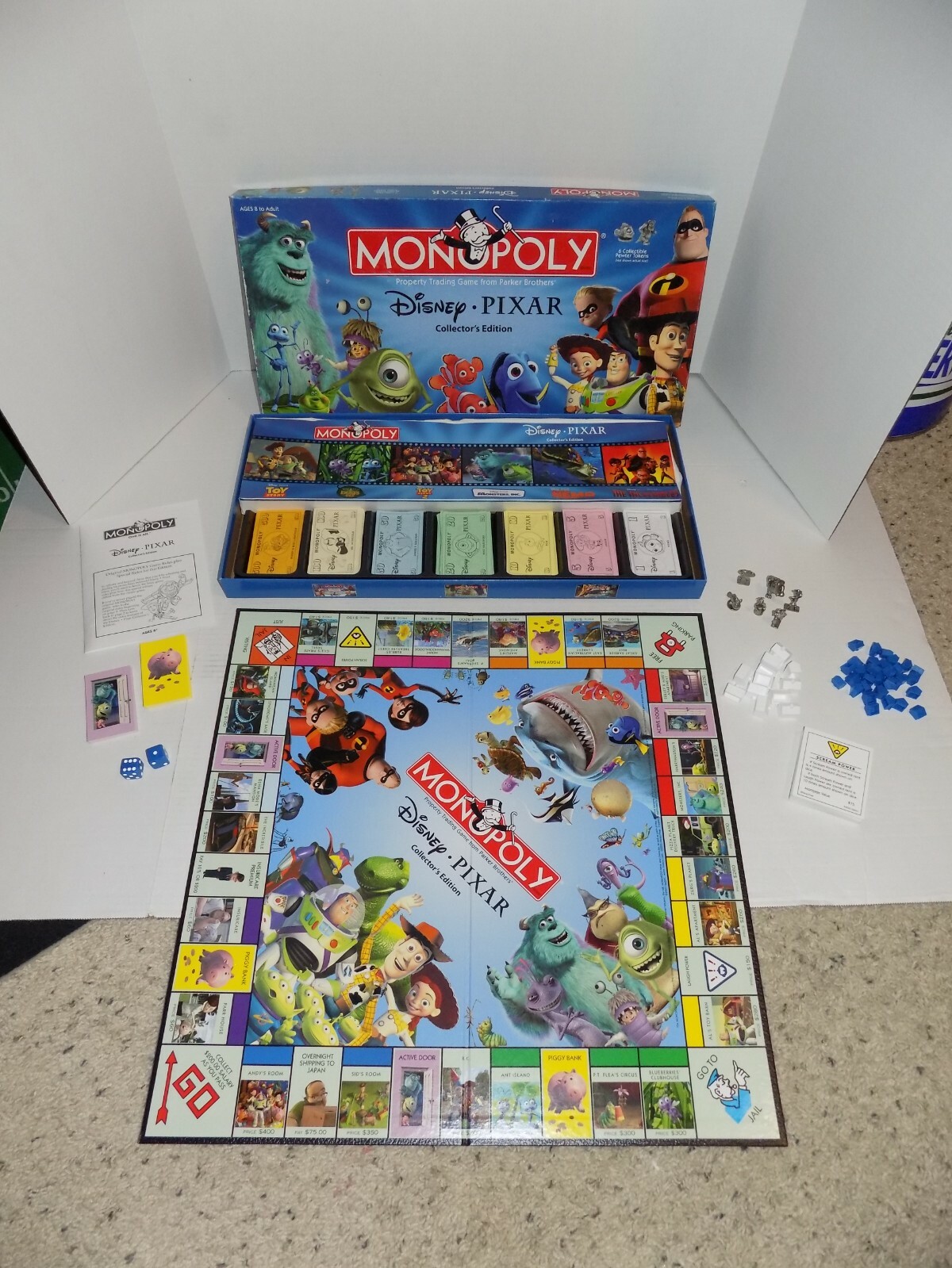 Complete 2005 Hasbro Disney Pixar Edition Board Game in Box 6 Pewter  Figures | eBay
