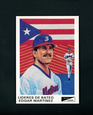 Edgar Martinez 1990 Byn Puerto Rican League #56 MINT