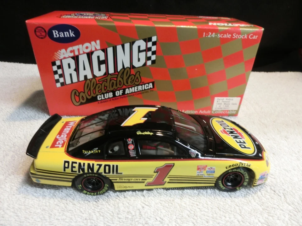Darrell Waltrip #1 Pennzoil '98 Monte Carlo C/W Banco 1/24 Diecast Foto 2 de 4