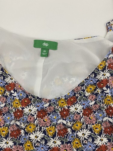 Camicia floreale cinturino spaghetti taglia 3X plus nuova con etichette blu multi - Foto 5 di 7