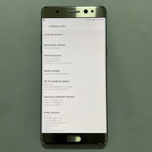 Original Used Phone For Samsung Galaxy SM-N930S Korean Version 64GB Gold - Picture 7 of 22