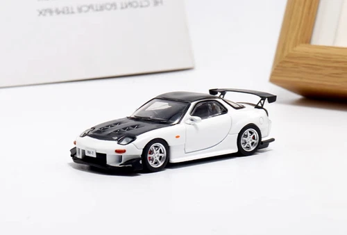 MC 1:64 White JDM RX-7 FD3S Carbon Racing Sport Model Diecast Metal Car - Picture 2 of 6