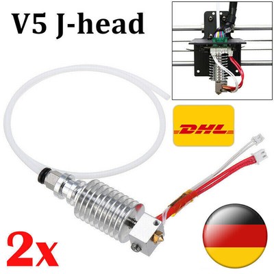2X V5 J-head Hot End 0.4mm / 1.75mm für Anycubic I3 Mega 3D Drucker Extruder *