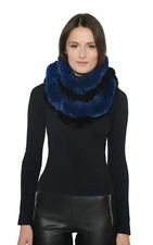 Rex Rabbit Fur Scarf –Infinity Scarf Hood for Women – Warm Scarf for Women Cape