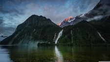 Landscape nature fiordland national park new zealand Custom Gaming Mat Desk