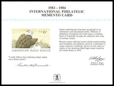 1983-1984 International Philatelic Memento Souvenir Card SC87 SCCS: PS-47