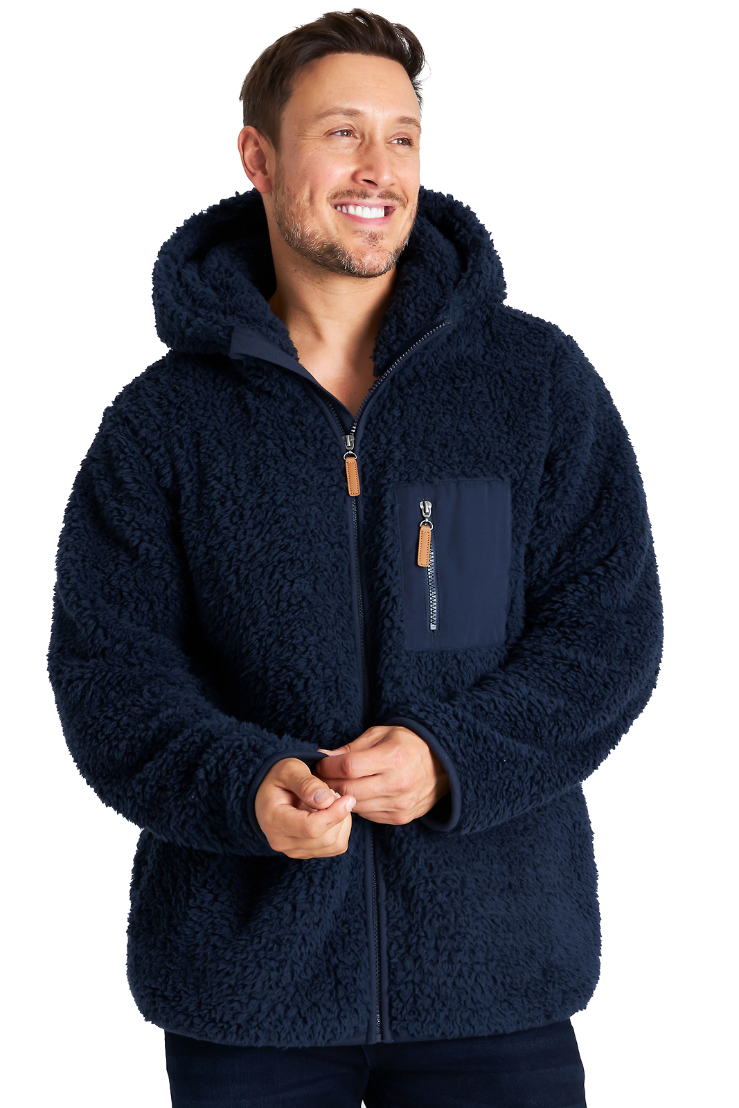 Mens Fleece Hoodie, Fluffy Zip Up Fleece Jacket eBay