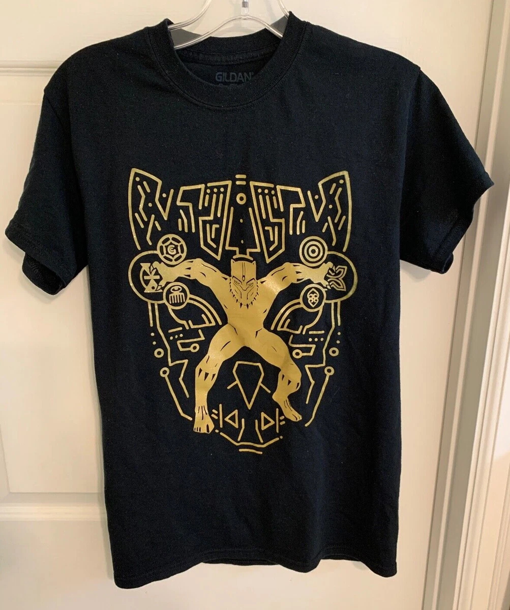 Black and gold store black panther shirt