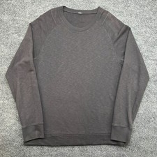 Lululemon Pullover Men's XL Solid Black Crew Neck Sweater Shirt Sweater