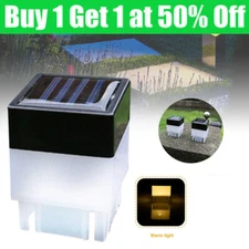 Solar Post Light 2x2" Waterproof LED Outdoor Garden Street Step Fence Cap Lamp