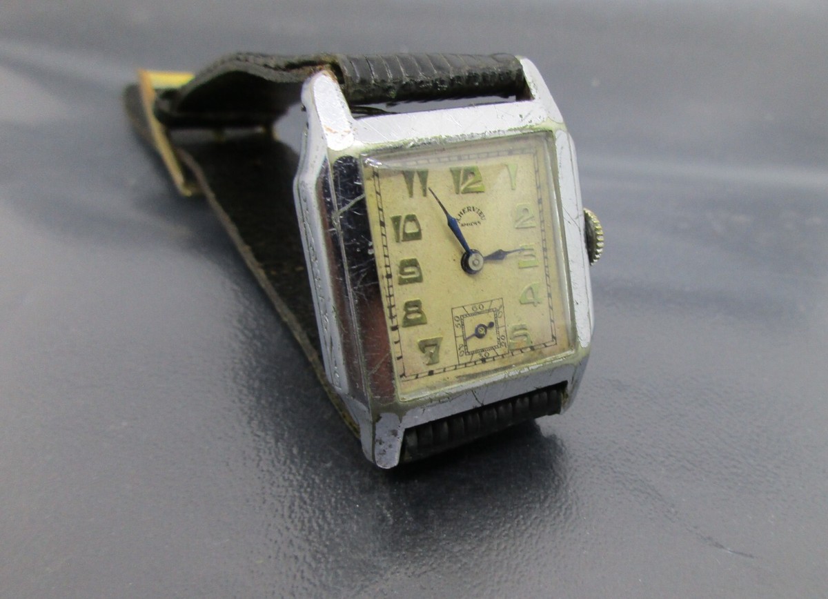 Montre Homme SC Collection - Modèle Thank, Style Art Déco - Boîtier Rectangulaire 40x22 Mm, Quartz - Occasion