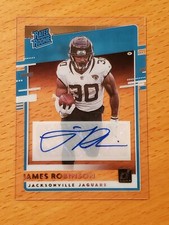 2020 Donruss Clear Rated Rookie Auto #20 James Robinson Jaguars RB