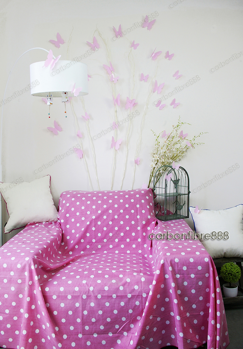 Pink 3D Butterfly Wall Stickers Art Decal 12pcs Butterflies Decoration