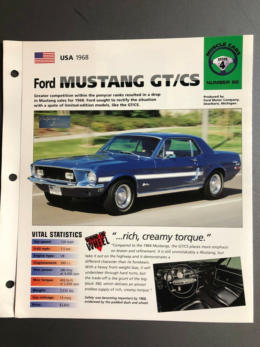 1968 Ford Mustang GT/GS Coupe IMP 