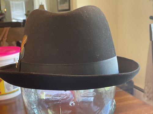 Resistol XXX Beaver Black 1950s Kitten Finish Vintage Hat Size 6 7/8 - Picture 4 of 12