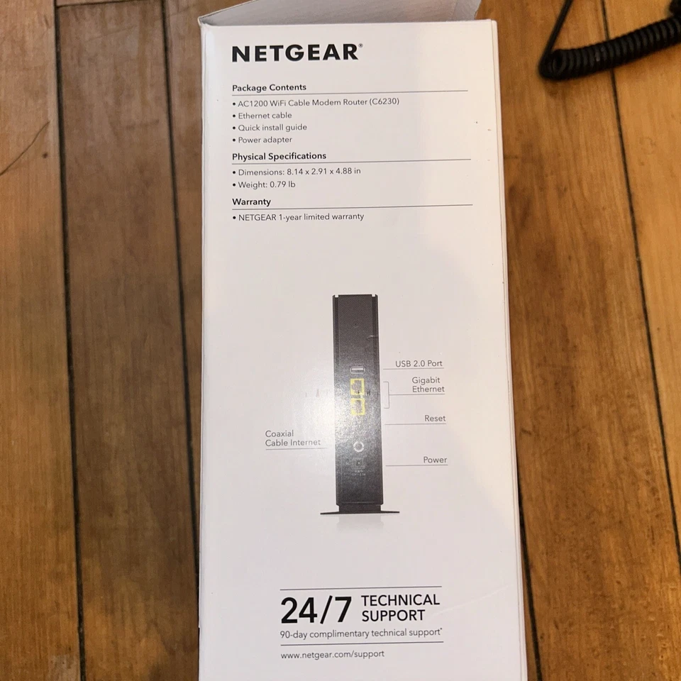 NETGEAR Cable Modem - Built-in WiFi Router C6230 AC1200 WiFi Speed DOCSIS SEALED - Image 4 of 4