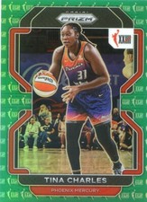 2022 Panini Prizm WNBA TINA CHARLES #159 W25 GREEN PRIZM MERCURY