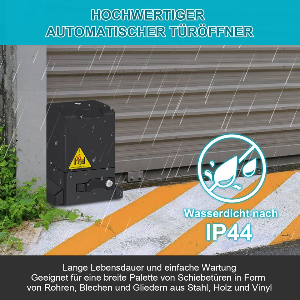 Schiebetorantrieb Toröffner Schiebeto Torantrieb 370W/550W/750W Motor Tor Gris - Bild 3 von 4