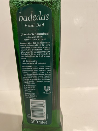 Badedas Vital Bad Foam Bubble Bagno Schaumbad Gel con Cavallo Naturale Castagno - Foto 6 di 8