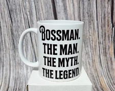 Boss Man, The Legend, The Myth Mug Funny  Coffee Novelty Gift
