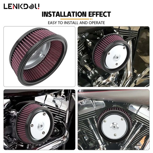High Flow Stage 1 Air Cleaner Filter Intake Element For Harley Electra Glide US - Foto 2 di 8