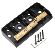 Wilkinson WTBS Black Short Bridge Brass Compensated 3-Saddles For HH Tele Guitar