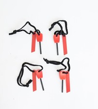 QTY of 10 Red Magnesium Fire Starter Emergency Survival Tools