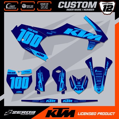 KTM 50 65 MOTOCROSS GRAFIK CUSTOM MX GRAPHICS SX50 SX65 BLOK BLU/BLU
