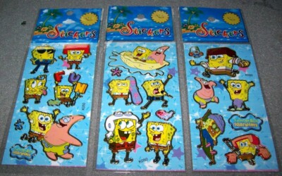 3x Stickerbogen Spongebob #1