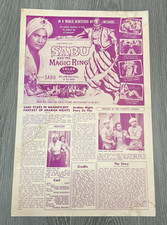 Ancien livre de presse film Sabu et l'anneau magique 1957 campagne des artistes alliés