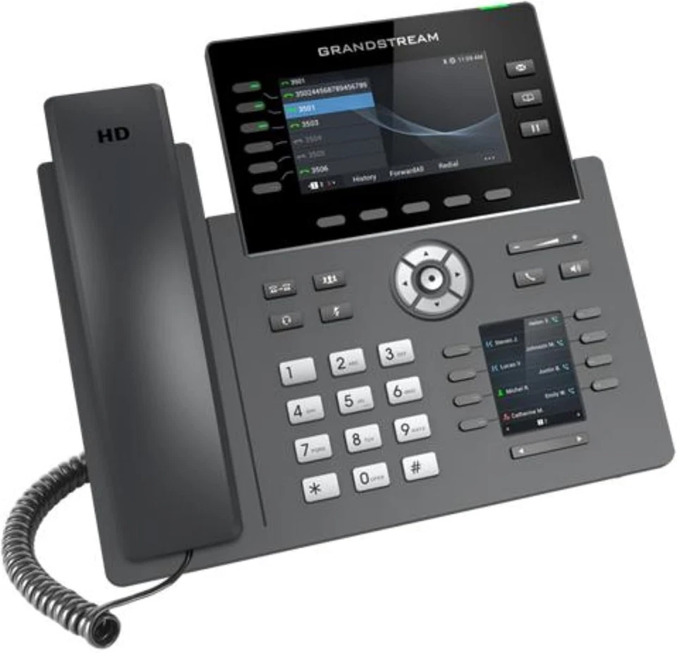 Grandstream GRP2616 Corded Electric 6-line Carrier-Grade IP Phone - Black - Image 3 of 4