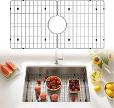 30" x 16" Stainless Steel Sink Grid Bottom Protector Rack Center Drain