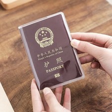 Passport Holder Transparent Cover US Size Plastic Clear US Travel New