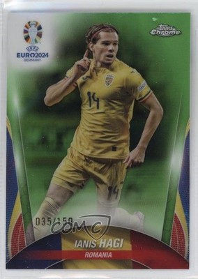 2024 Topps Chrome UEFA Euro Neon Green Refractor 35/150 Ianis Hagi #112 04uh