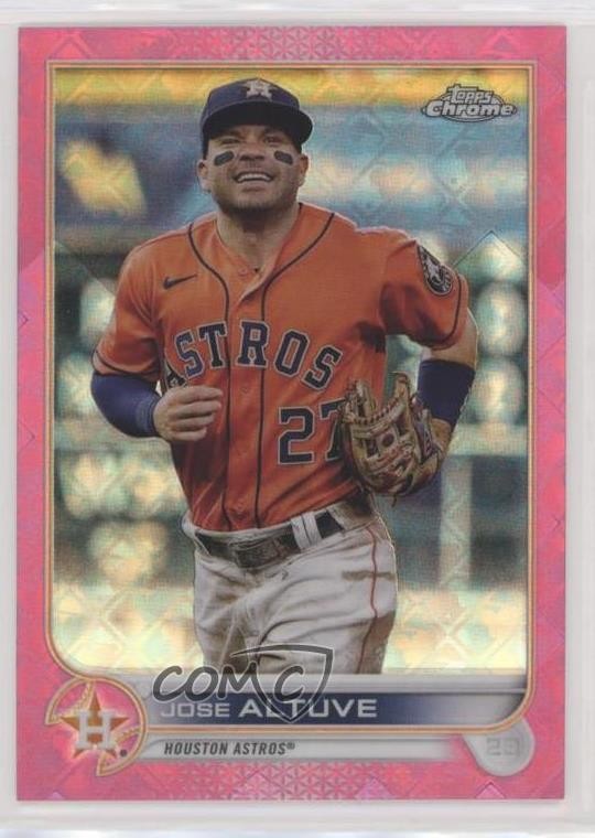2022 Topps Chrome Logofractor Edition Pink Refractor 13/199 Jose Altuve #61 he4