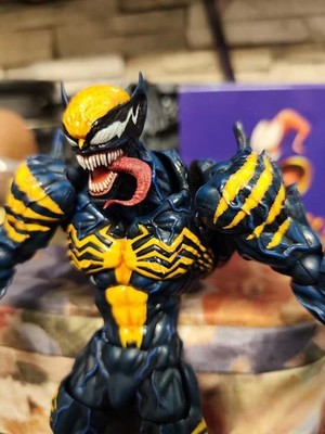 Painted 1/12 Venom Wolverine Head Sculpt Fit 6'' ML Action Figure