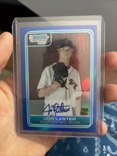2006 Bowman Chrome Jon Lester Blue Refractor Auto #BC239 /150