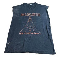 Vintage 00s BLAST Band Shirt It’s In My Blood Large SST Records Chopped Sleeves