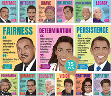 15 Black History Posters for Classroom, 11X14In Matte-Laminated Inspirational Bl