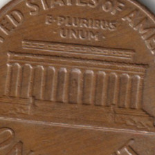 1969-D Penny Lincoln tetto