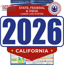 2026 California State and Federal Labor Law Poster - English - OSHA Workplace Co