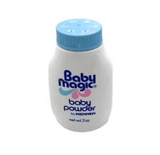 Vintage Baby Magic Powder Talc Mennen 2oz Travel Movie Prop Partial Bottle