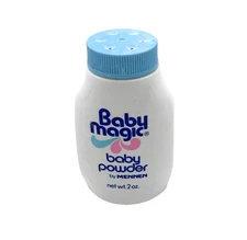 Vintage Baby Magic Powder Talc Mennen 2oz Travel Movie Prop Partial Bottle