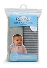 Graco Pack  n Play Fitted Sheets 2 Pack   Gust Gray  Baby Nursery Bedding