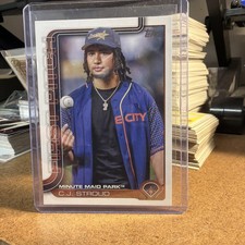 C.J. Stroud 2025 Topps Series 1 First Pitch Minute Maid Park Houston FP-10