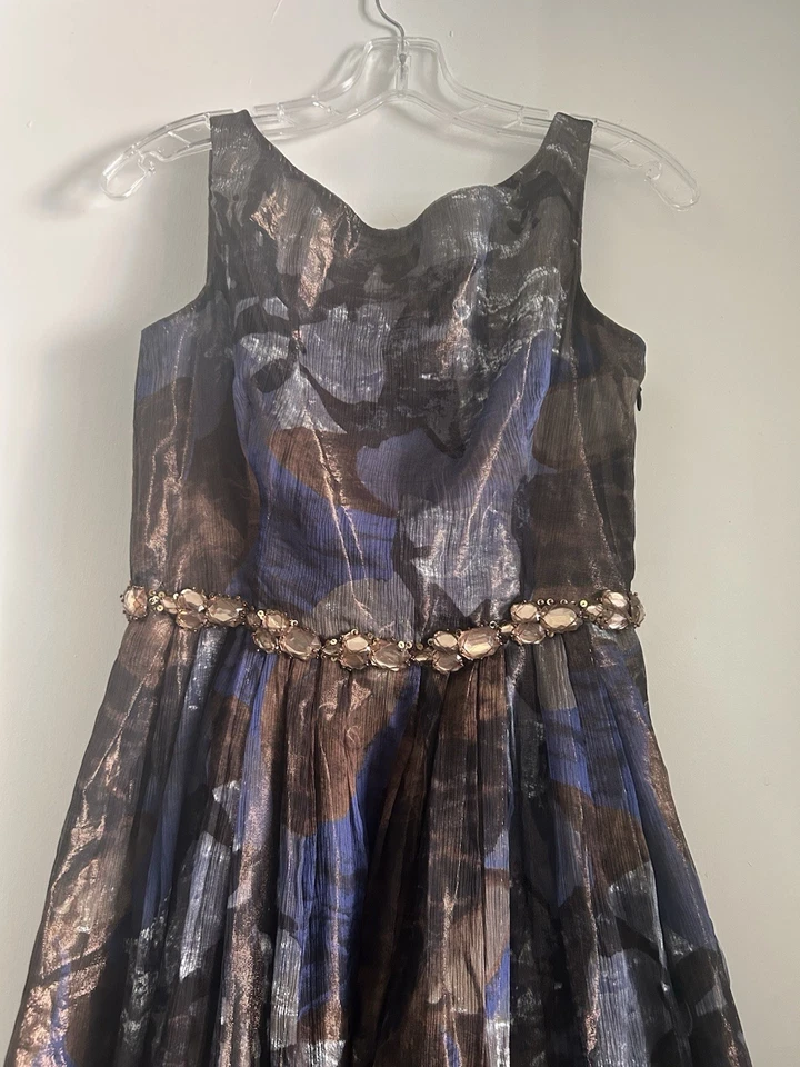 Vestido Largo Adolfo Dominguez Sin Mangas Multicolor Talla 40 US 6 Hecho en España Foto 4 de 4