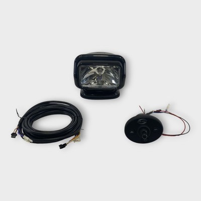 GoLight Stryker SS Halogen Spotlight Permanent Mount- Black- w/Accessories~Good