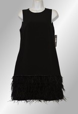 TAHARI Size 4 Small Unique Black Cocktail Party Dress $168