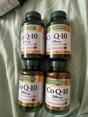4x Nature's Bounty  Co Q10 200 mg  Qsorb Exp: 2026+ 300 softgel