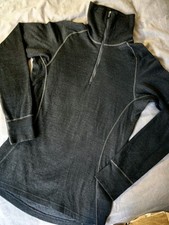Devold Merino Wool Thermo Sz M Base Layer TShirt Long Sleeve Charcoal Sport